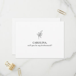 ミニマクラシックリストが私の花嫁のメイドになる インビテーションポストカード