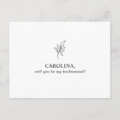 ミニマクラシックリストが私の花嫁のメイドになる インビテーションポストカード (正面)