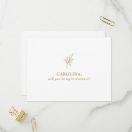 ミニマクラシックリストが私の花嫁のメイドになる インビテーションポストカード