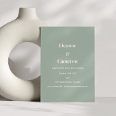 ミニマクラシックリストのダスティのセージカジュアルグリーン結婚ズ 招待状