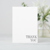 ミニマクラシックリストタイポグラフィブラック結婚フォト  サンキューカード (スタンド正面)