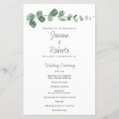 ミニマクラシックリストユーカリ結婚式 プログラム (正面)