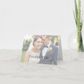 ミニマクラシックリスト折り曲げ前面と背面の写真 サンキューカード (正面)