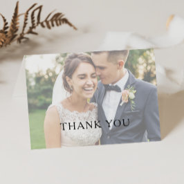 ミニマクラシックリスト折り曲げ前面と背面の写真 サンキューカード