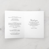 ミニマクラシックリスト折り畳み結婚式招待状 箔グリーティングカード (内側レイダウン)