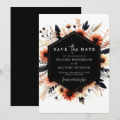 ミニマクラシックリスト結婚テラコッタ セーブザデート (正面/裏面)