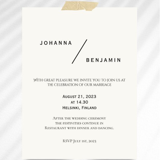 ミニマクラシックリスト結婚式招待状 招待状