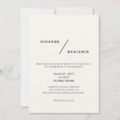 ミニマクラシックリスト結婚式招待状 招待状 (正面)