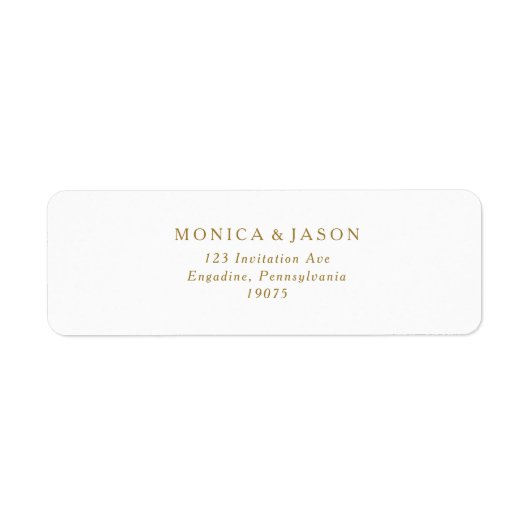 ミニマクラシックリスト金ゴールド差出人住所ラベル ラベル (正面)