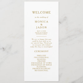 ミニマクラシックリスト金ゴールド結婚式 プログラム