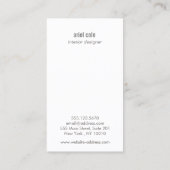 ミニマクールモダンリストのソフトシルバープロフェッショナル 名刺 (裏面)