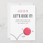 ミニマクールリストキッズキックボール誕生日パーティー 招待状 (正面)