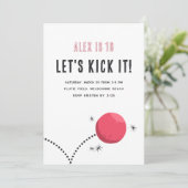 ミニマクールリストキッズキックボール誕生日パーティー 招待状 (スタンド正面)