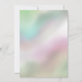 ミニマクールリストタイポグラフィホログラフィックスイート16 招待状 (裏面)