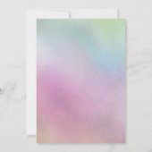 ミニマクールリストタイポグラフィホログラフィックスウィート16イン 招待状 (裏面)