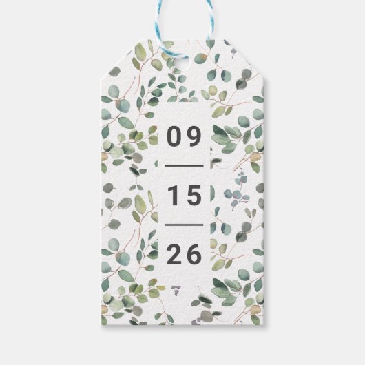 ミニマコンテンポラリーリストのユーカリ ギフトタグ (正面)