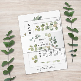 ミニマコンテンポラリーリストのユーカリ 招待状ベリーバンド