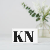 ミニマコンテンポラリーリストはっきりしたモノグラム白黒 名刺 (スタンド正面)