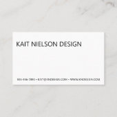 ミニマコンテンポラリーリストはっきりしたモノグラム白黒 名刺 (裏面)