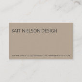 ミニマコンテンポラリーリストはっきりしたモノグラムTaupeグレー 名刺 (裏面)