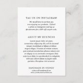 ミニマコンテンポラリーリストモダン事業 サンキューカード (裏面)