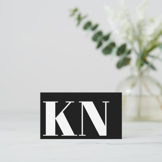 ミニマコンテンポラリーリストモノグラムブラックはっきりした 名刺 (スタンド正面)