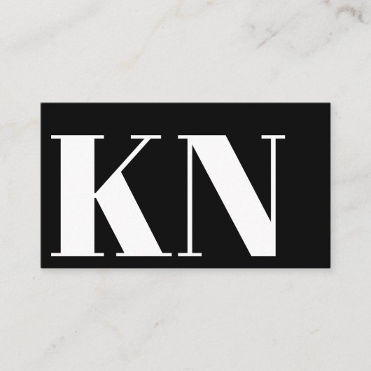 ミニマコンテンポラリーリストモノグラムブラックはっきりした 名刺 (正面)