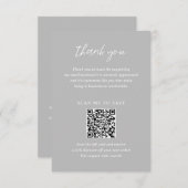 ミニマコンテンポラリーリスト石板グレイモダンビジネス サンキューカード (正面/裏面)