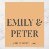 ミニマコンテンポラリーリモダン・オ結婚レンジ ワインラベル (シングルラベル)