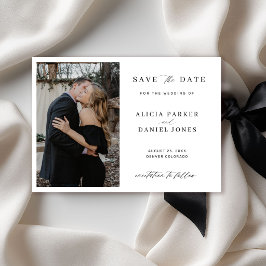 ミニマシンプルエレガントル写真結婚の セーブザデート
