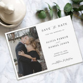 ミニマシンプルエレガントル写真結婚の セーブザデート
