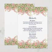 ミニマシンプルスかわいらし離れのブ結婚ランチ エンクロージャーカード (正面/裏面)