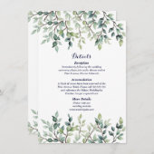 ミニマシンプルスかわいらし離れのブ結婚ランチ エンクロージャーカード (正面/裏面)