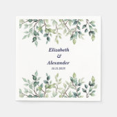 ミニマシンプルスかわいらし離れのブ結婚ランチ スタンダードカクテルナプキン (正面)