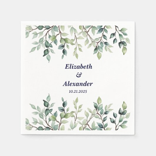 ミニマシンプルスかわいらし離れのブ結婚ランチ スタンダードカクテルナプキン (正面)