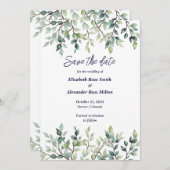 ミニマシンプルスかわいらし離れのブ結婚ランチ セーブザデート (正面/裏面)