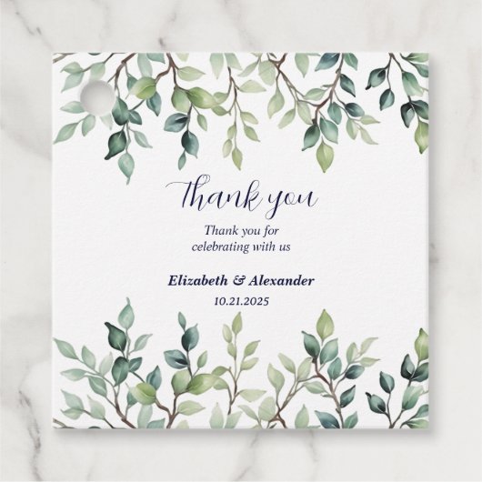 ミニマシンプルスかわいらし離れのブ結婚ランチ フェイバータグ (正面)