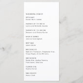 ミニマシンプルスモダン結婚の式ブラックPr プログラム (裏面)