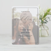 ミニマシンプルラエレガントム写真結婚の 招待状 (スタンド正面)