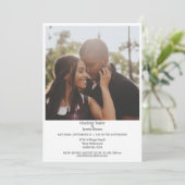 ミニマシンプルラエレガントム写真結婚の 招待状 (スタンド正面)