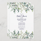 ミニマシンプルリかわいらし離れブライダルシャワー 招待状 (正面/裏面)