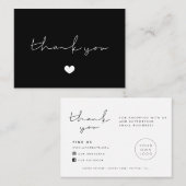 ミニマシンプルリストありがとうございましたパッケージ挿入カード 名刺 (正面/裏面)