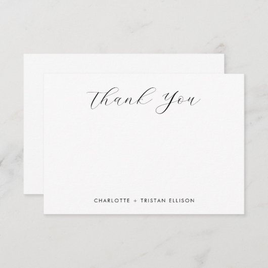 ミニマシンプルリストありがとう ノートカード (正面/裏面)