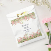 ミニマシンプルリストかわいらしバラつる植物フローラ結婚の フェイバーバッグ (封をした状態)