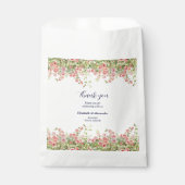 ミニマシンプルリストかわいらしバラつる植物フローラ結婚の フェイバーバッグ (正面)