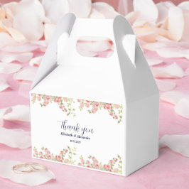 ミニマシンプルリストかわいらしバラつる植物フローラ結婚の フェイバーボックス