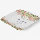 ミニマシンプルリストかわいらしバラつる植物ブライダルシャワー ペーパープレート (傾斜あり)