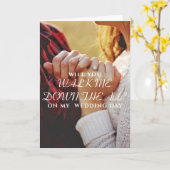 ミニマシンプルリストが私を通路の下に歩く カード (黄色い花)