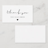 ミニマシンプルリストご注文カードありがとうございます 名刺 (正面/裏面)