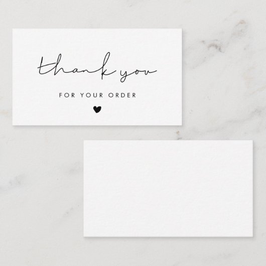 ミニマシンプルリストご注文カードありがとうございます 名刺 (正面/裏面)